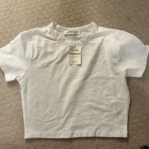 Cotton on size S basic white crop top